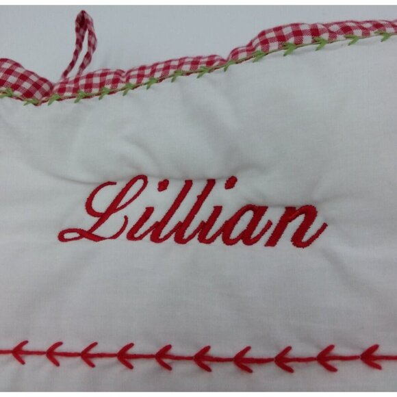 Pottery Barn Kids Lillian Jumbo Stocking Santa Gifts Holiday Xmas Quilted 31.5" - Picture 3 of 12